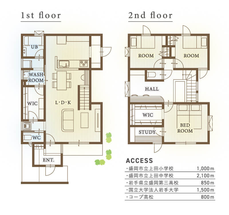 1F・2F間取り図