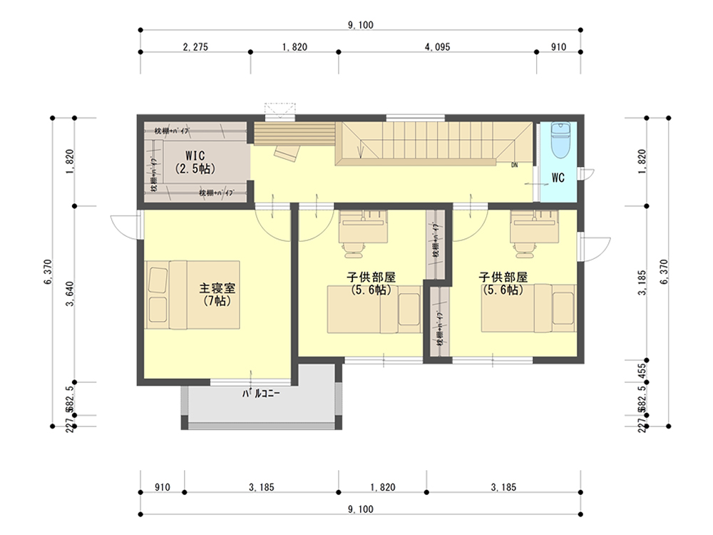 みたけ6丁目間取り(最寄駅:厨川)画像1