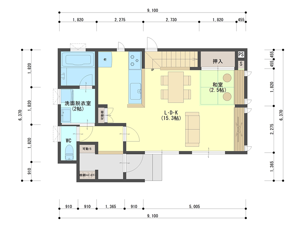 みたけ6丁目間取り(最寄駅:厨川)画像2