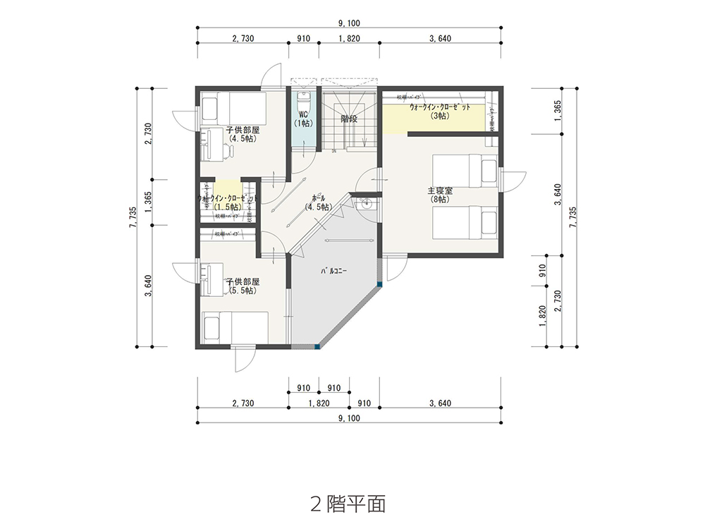 花巻西大通り展示場 2階平面図