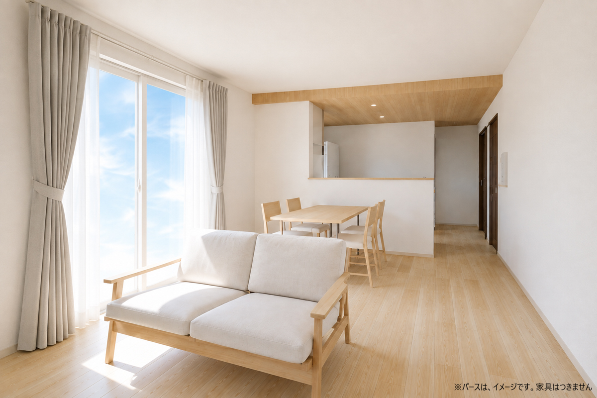 【新築売戸建住宅】紫波町桜町　3,433万円　3SLDK・土地72.60坪　リビングイメージ